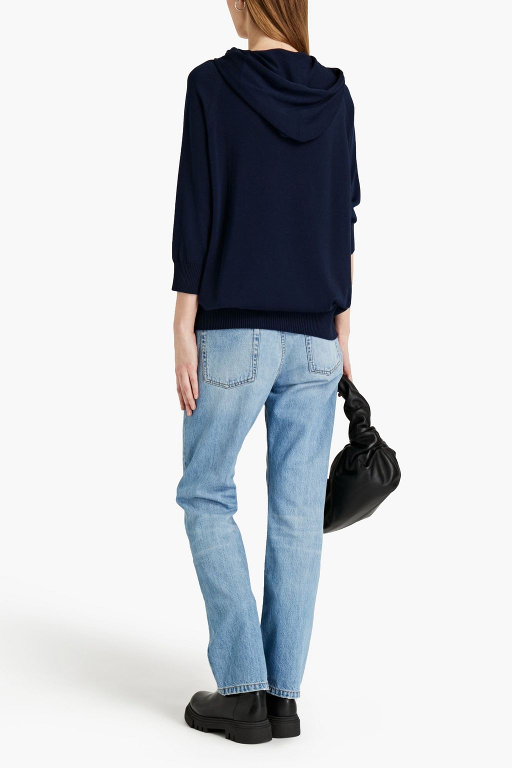GENTRYPORTOFINO Silk and cotton-blend hoodie