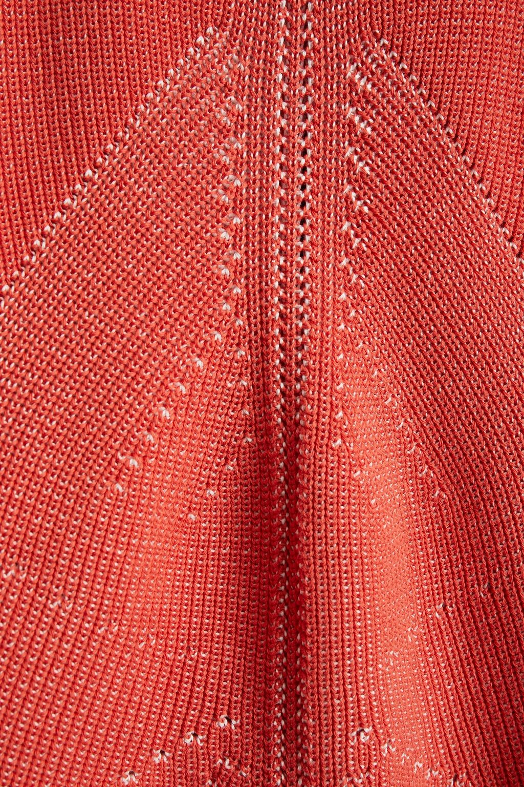GENTRYPORTOFINO Pointelle-trimmed ribbed cotton top