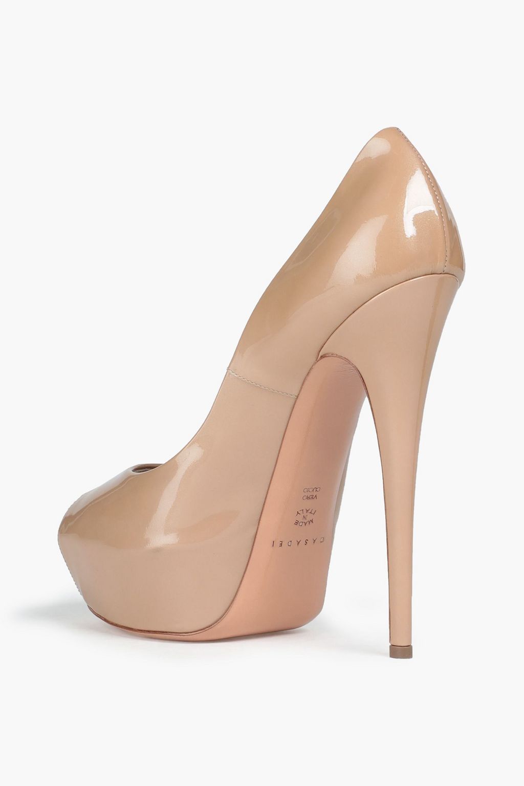 CASADEI Patent-leather platform pumps