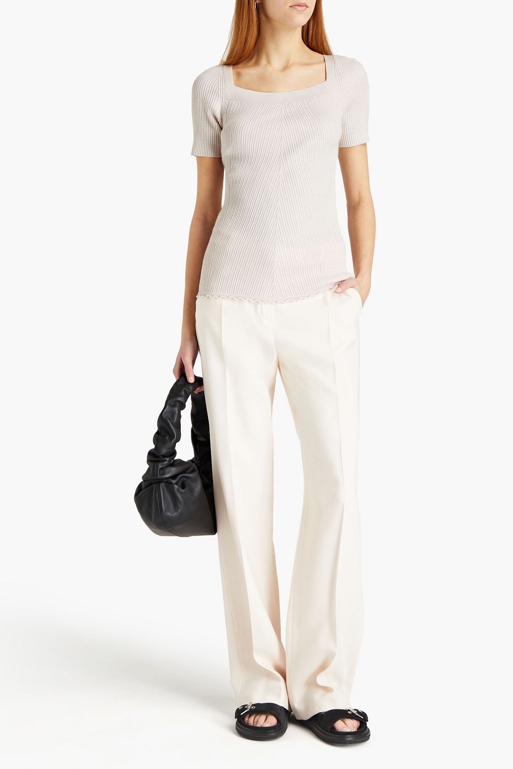 3.1 PHILLIP LIM Ribbed merino wool-blend top