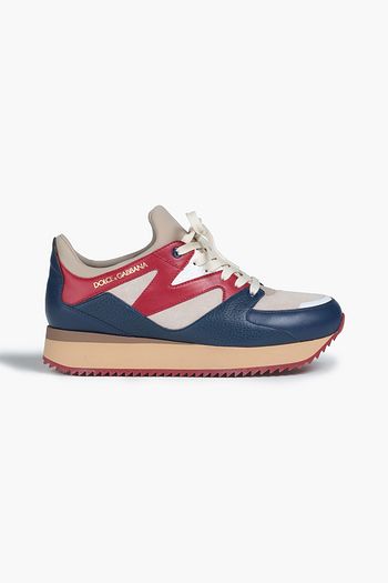 monroe canvas and suede trainer