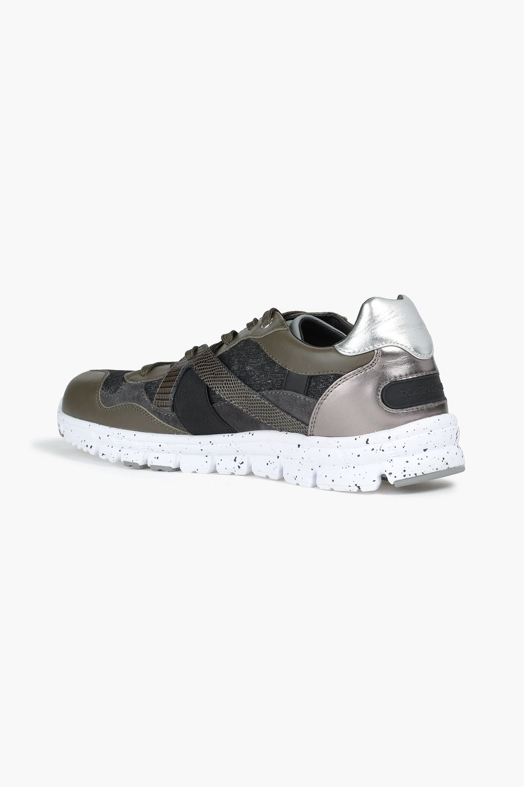 DOLCE & GABBANA Leather, suede and canvas sneakers