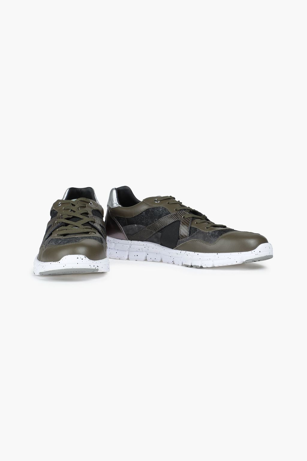 DOLCE & GABBANA Leather, suede and canvas sneakers