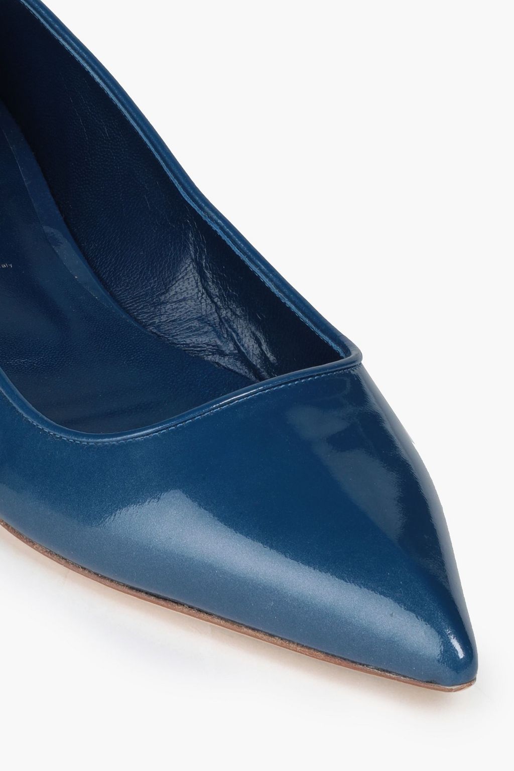 CASADEI Patent-leather point-toe flats
