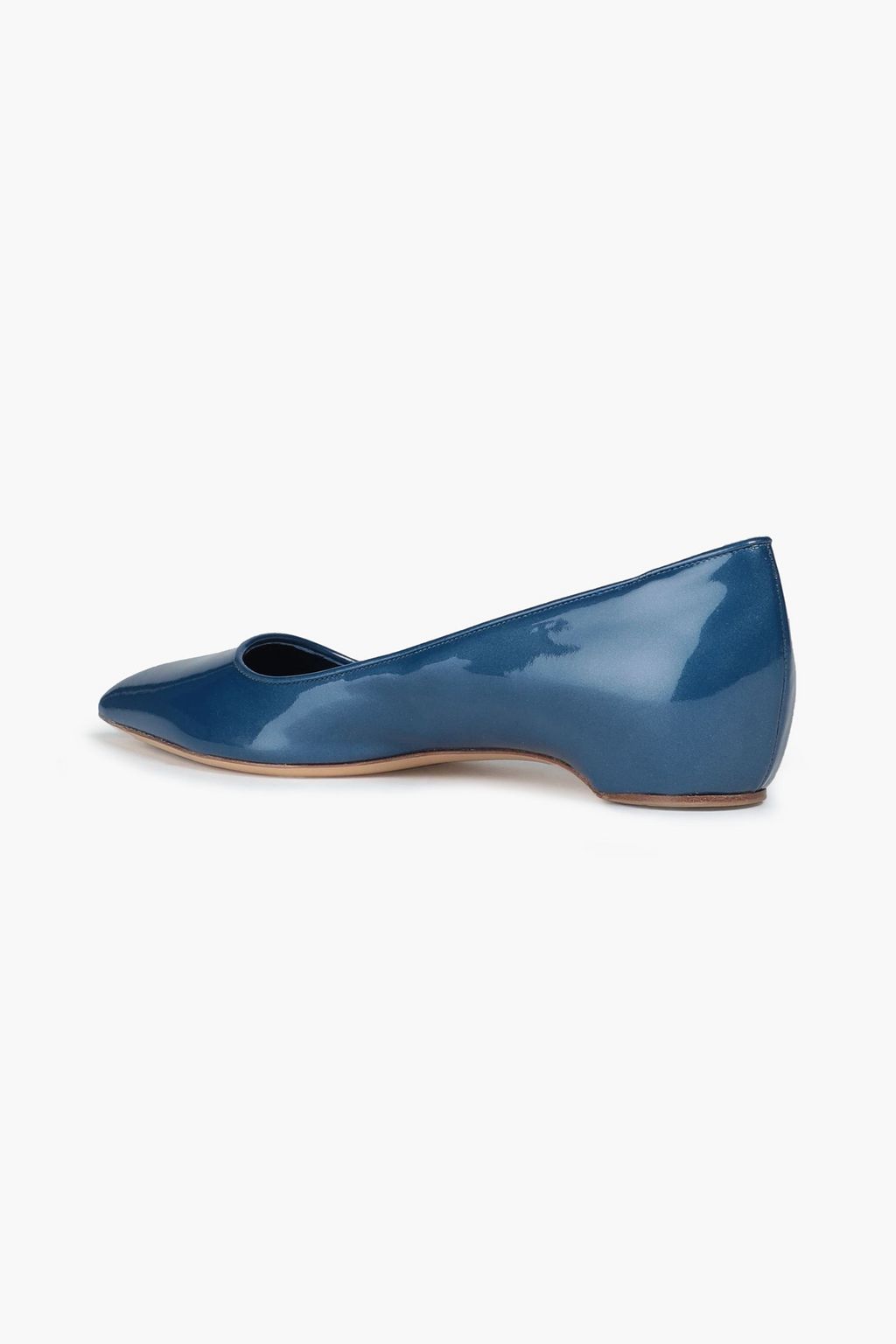 CASADEI Patent-leather point-toe flats