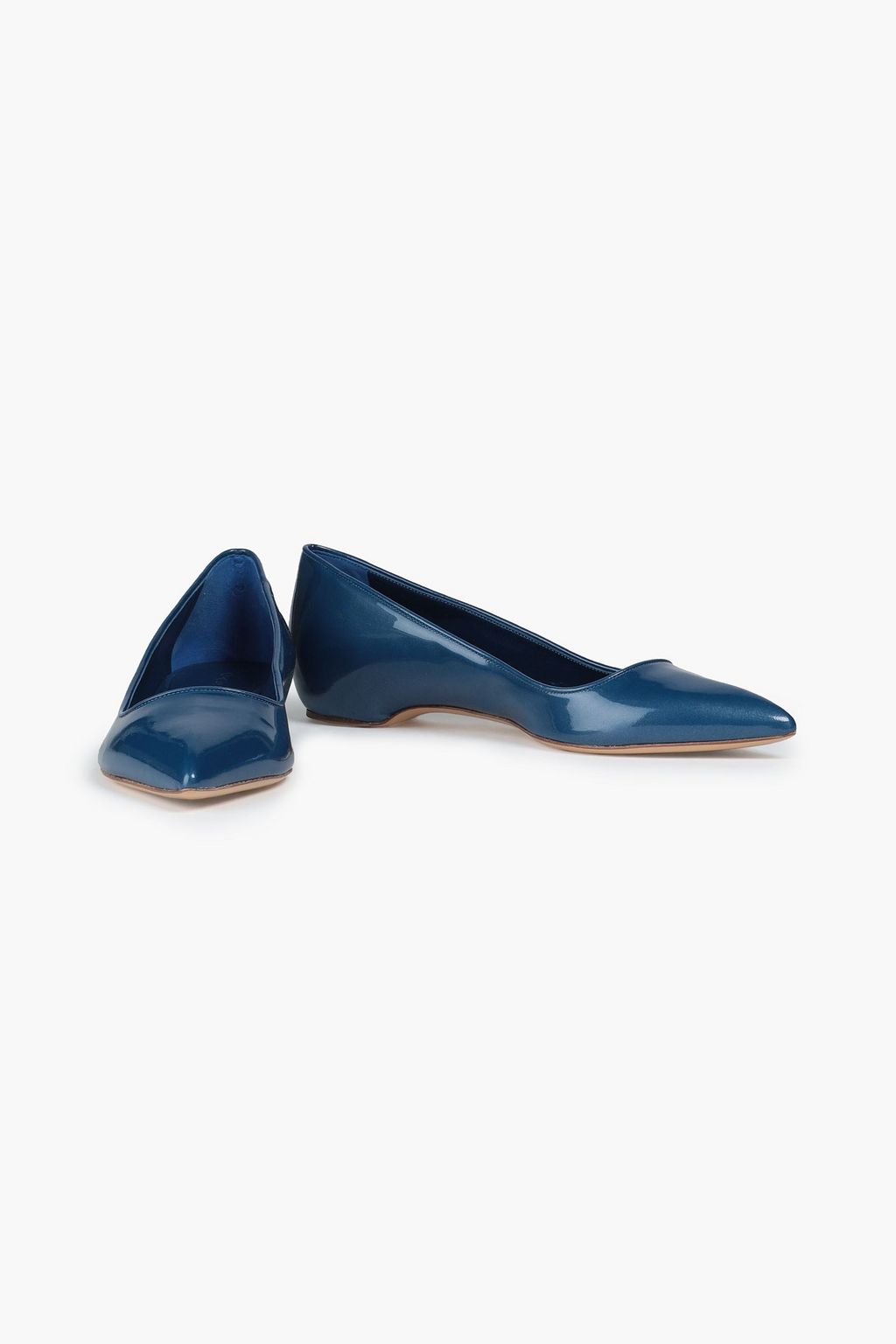 CASADEI Patent-leather point-toe flats