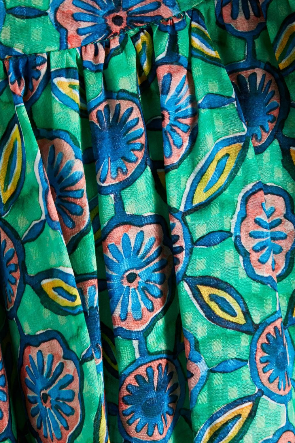 CLAUDIE PIERLOT Sister gathered printed jacquard mini skirt