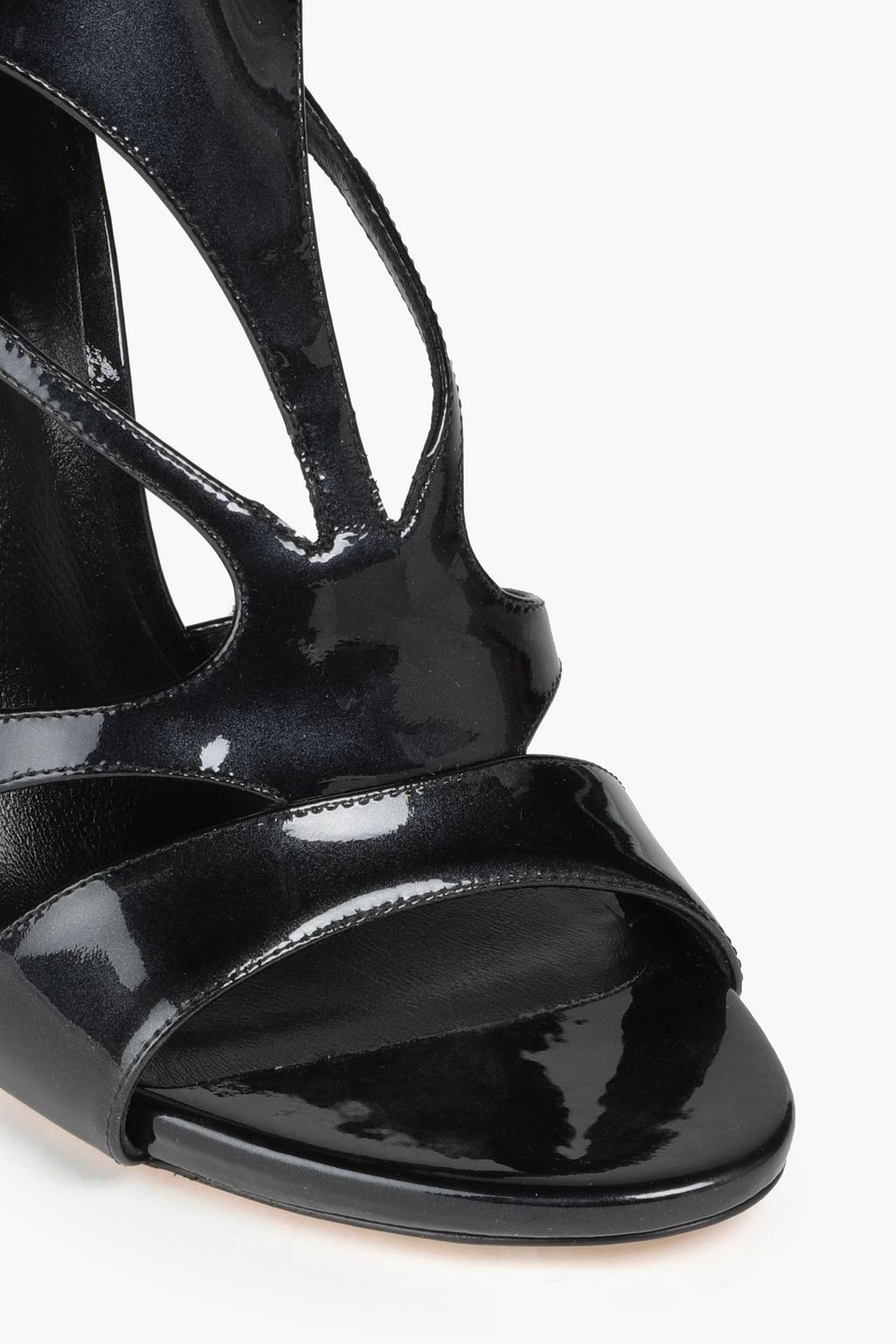CASADEI Cutout patent-leather sandals