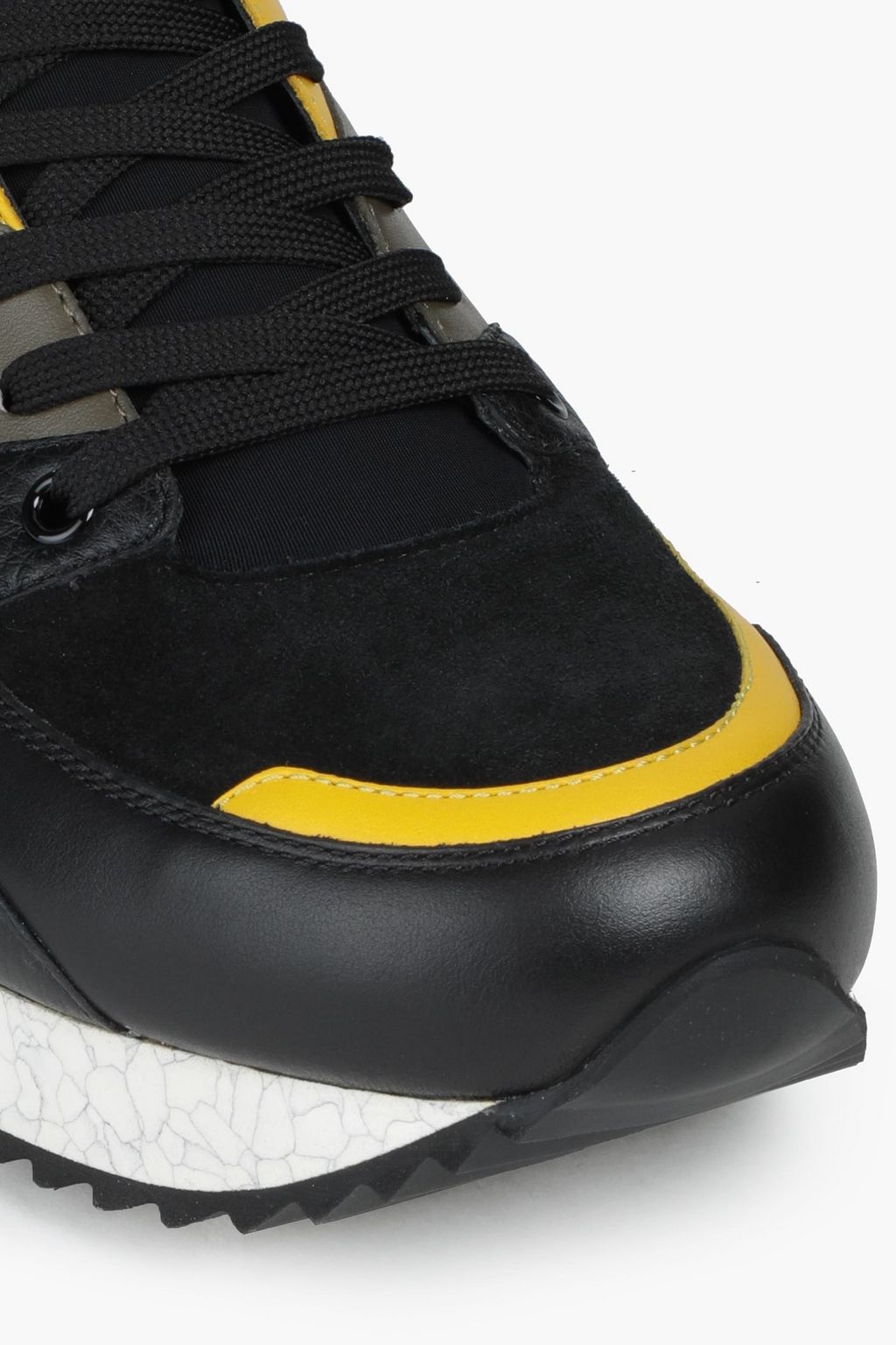 DOLCE&GABBANA Color-block pebbled-leather, suede and neoprene sneakers