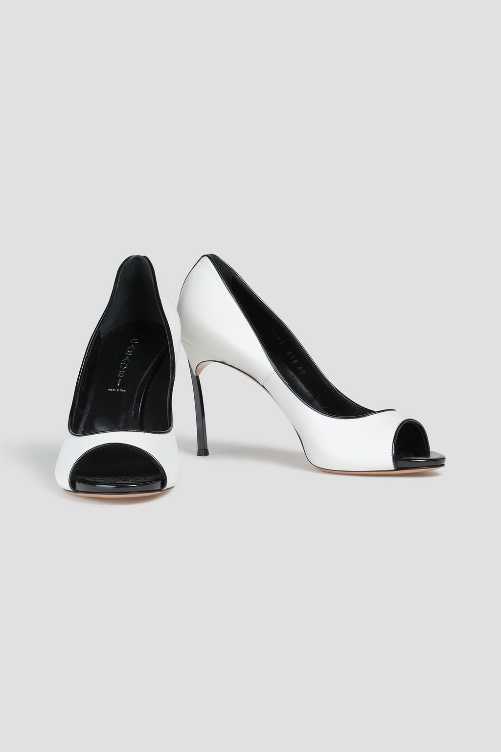CASADEI Two-tone leather pumps