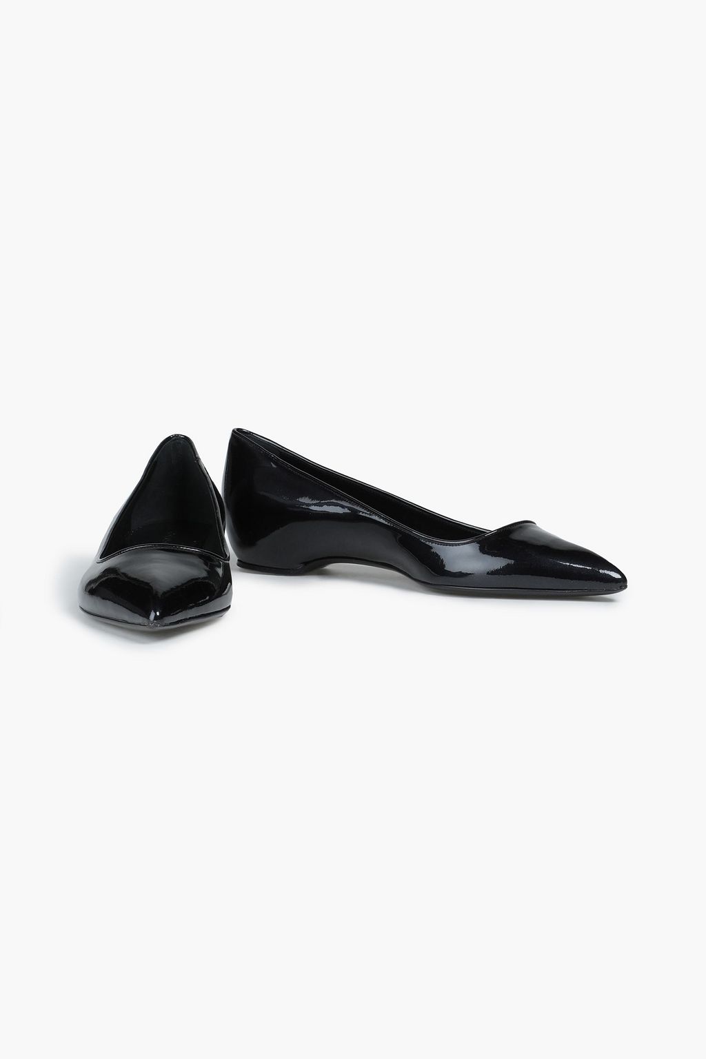 CASADEI Patent-leather point-toe flats