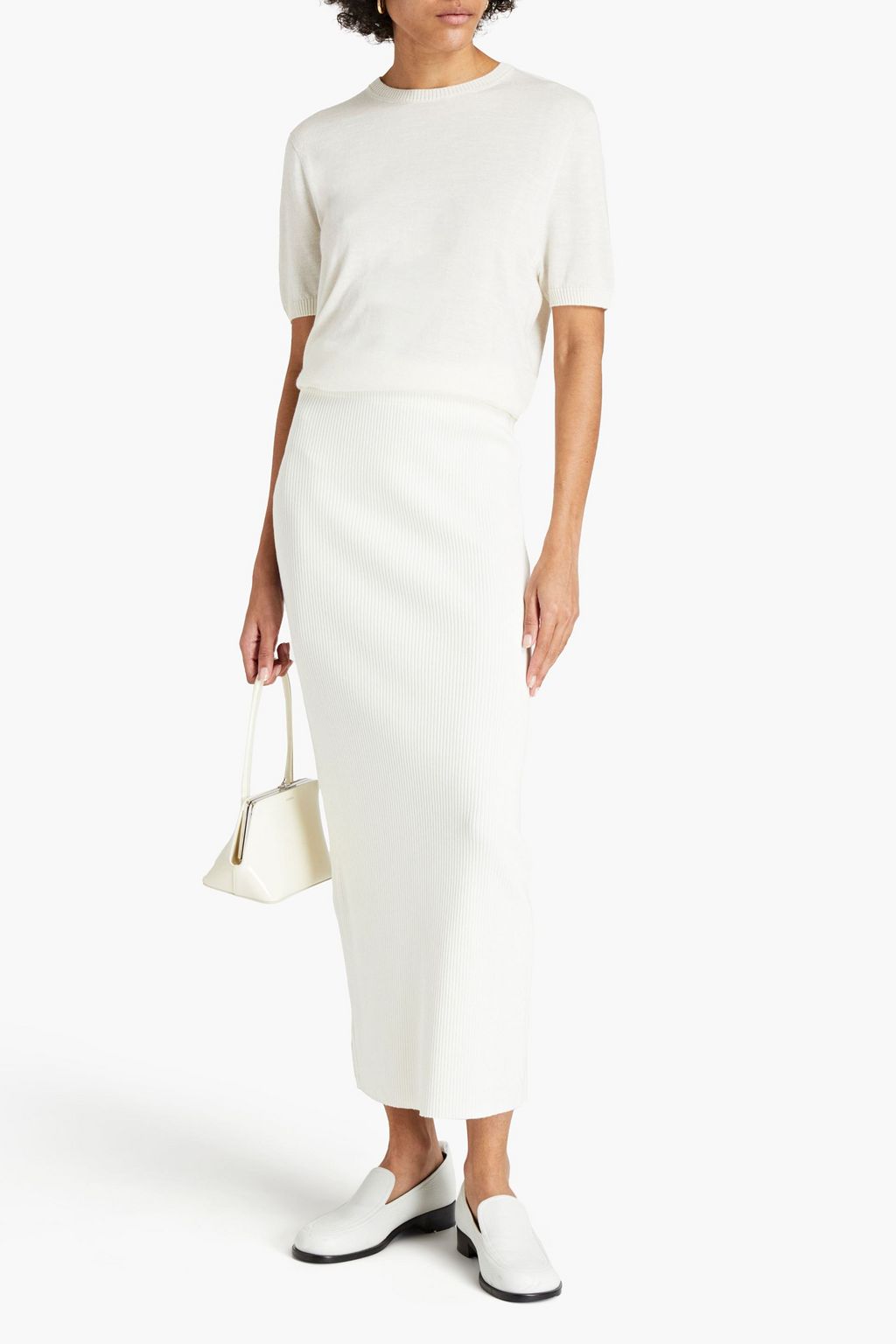 GENTRYPORTOFINO Silk, cashmere and linen-blend top
