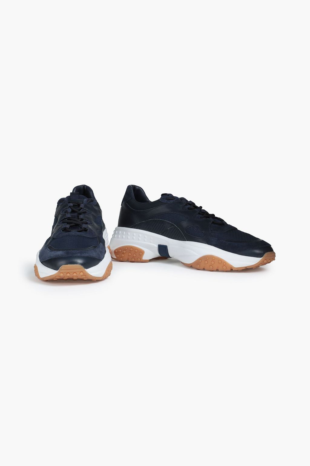 TOD'S Sportivo leather-trimmed mesh sneakers