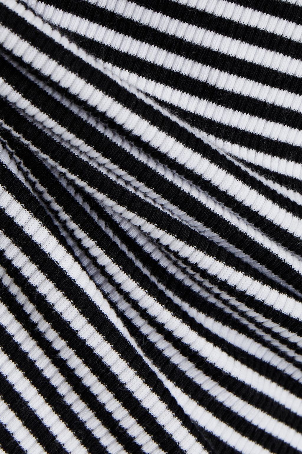 RAG & BONE Ribbed striped Pima organic cotton blend top