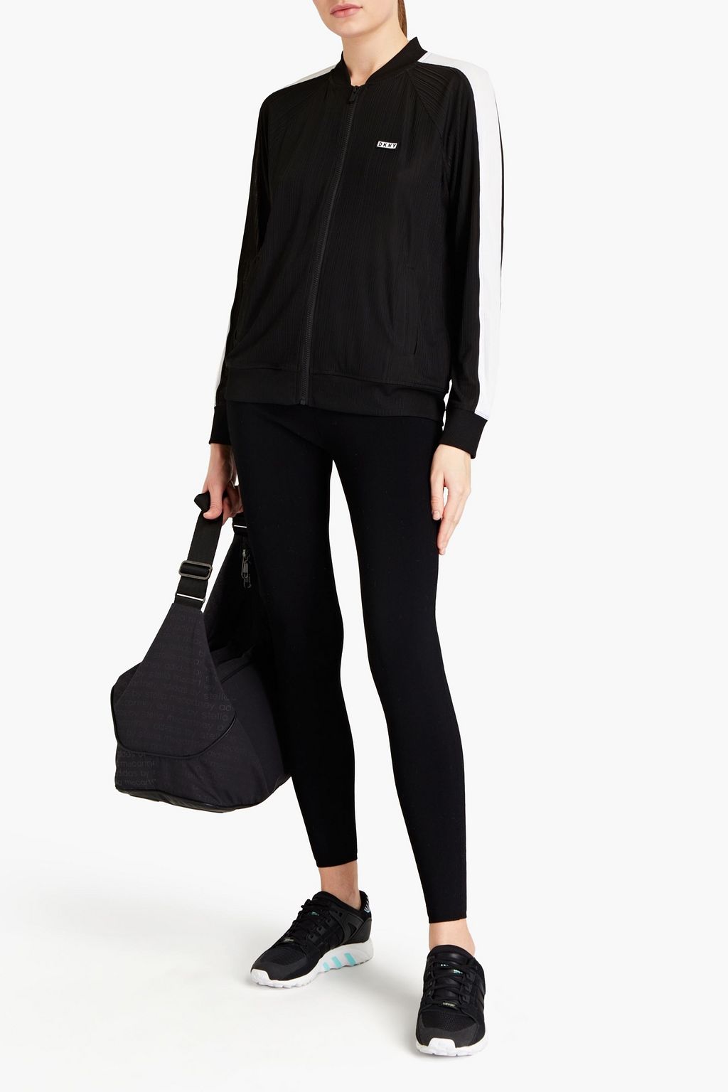 DKNY Two-tone jersey track jacket