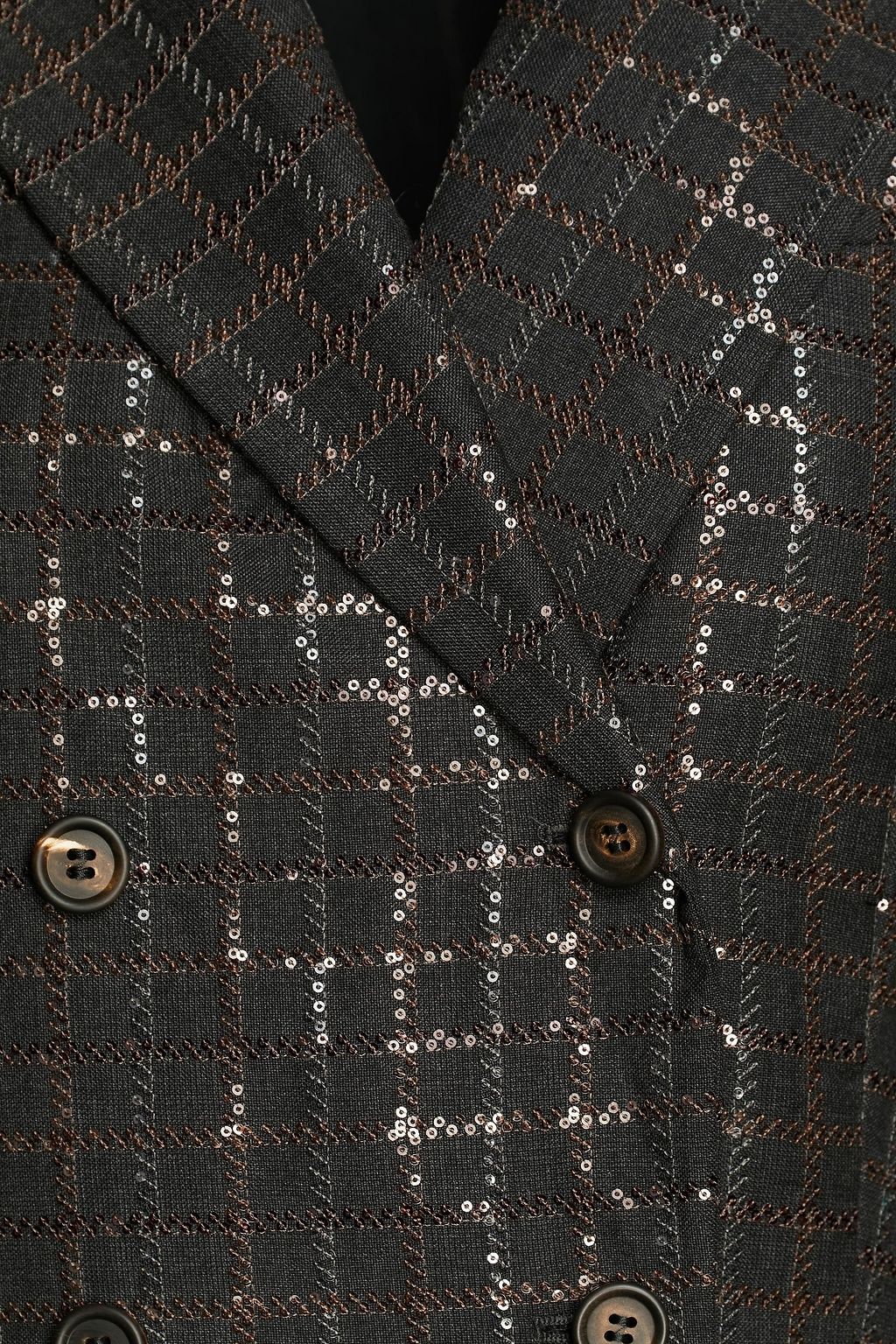 BRUNELLO CUCINELLI Doppelreihiger Blazer aus Wolle mit Pailletten