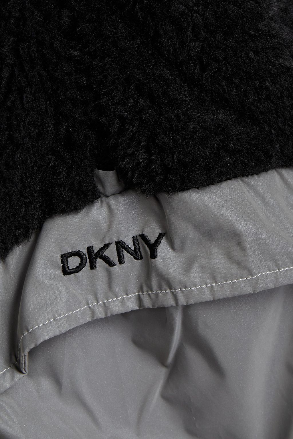 DKNY Shell-paneled faux shearling jacket