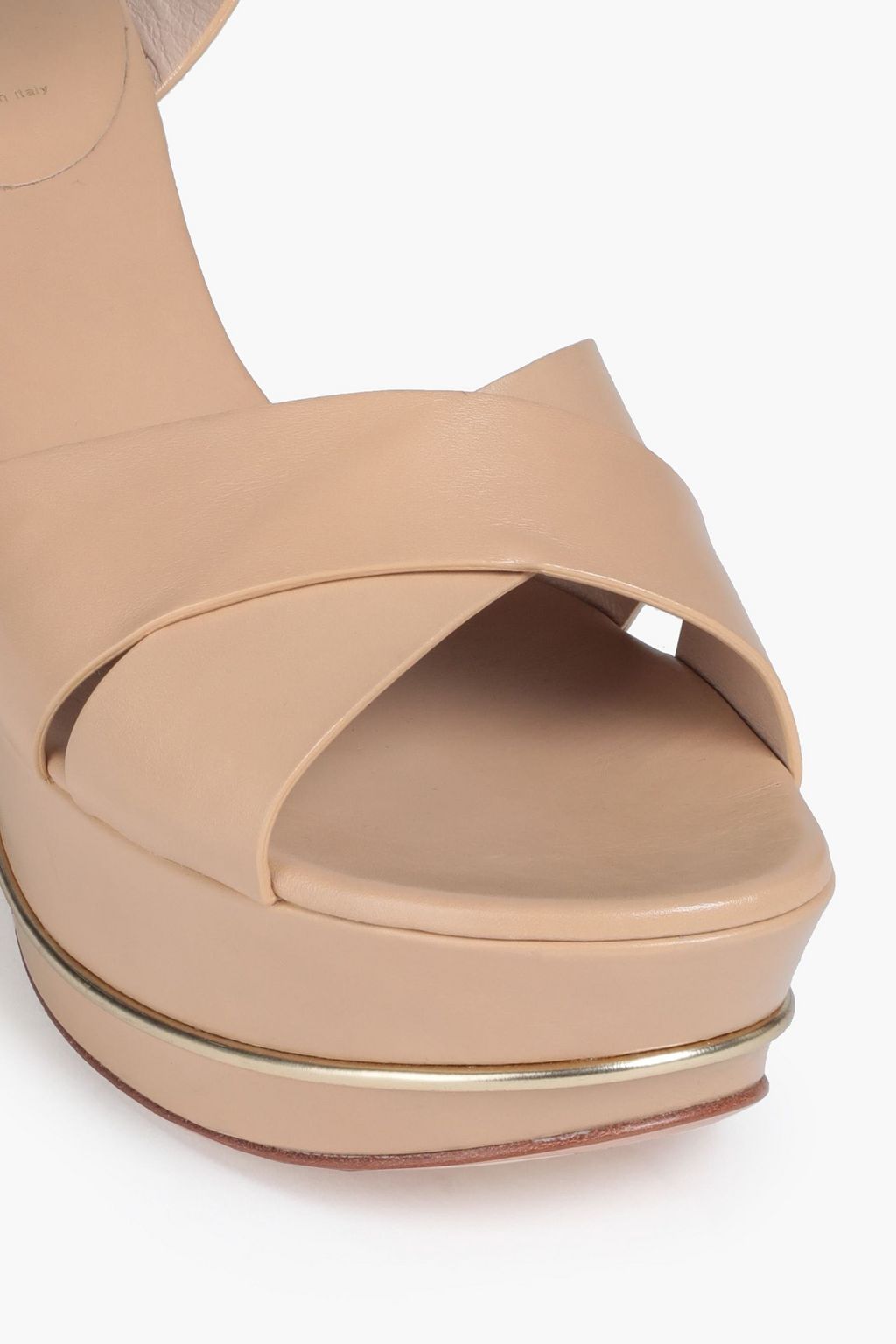 CASADEI Leather wedge sandals