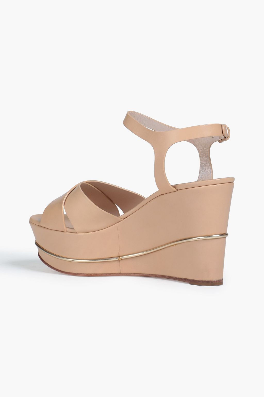 CASADEI Leather wedge sandals