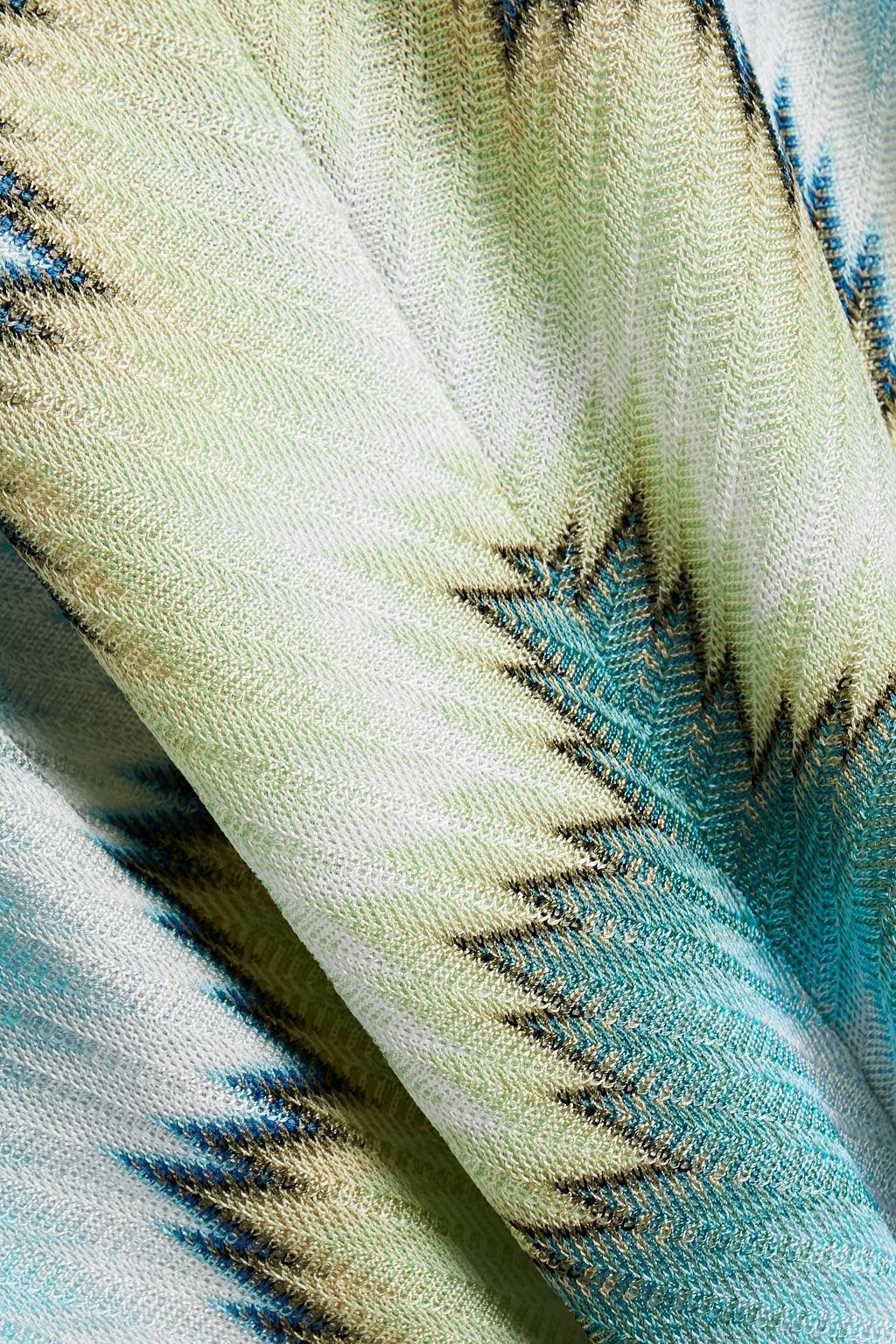 MISSONI Gauze-paneled crochet-knit top