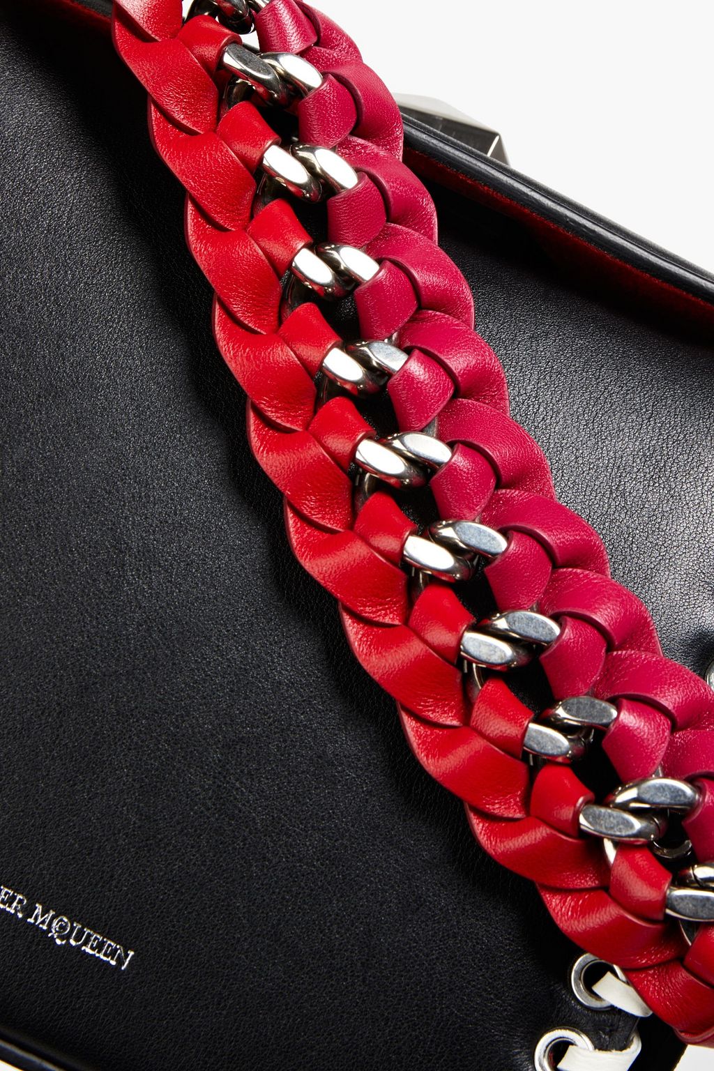 MCQUEEN Lace-up leather clutch