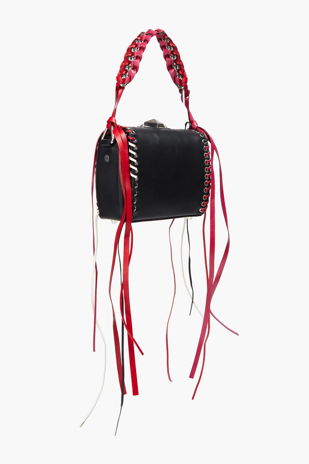 MCQUEEN Lace-up leather clutch