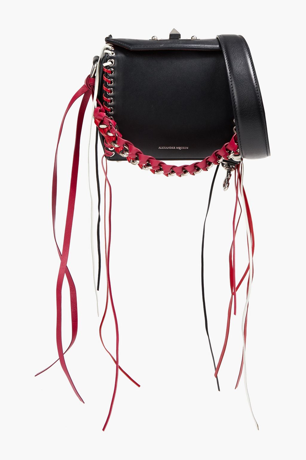 MCQUEEN Lace-up leather clutch