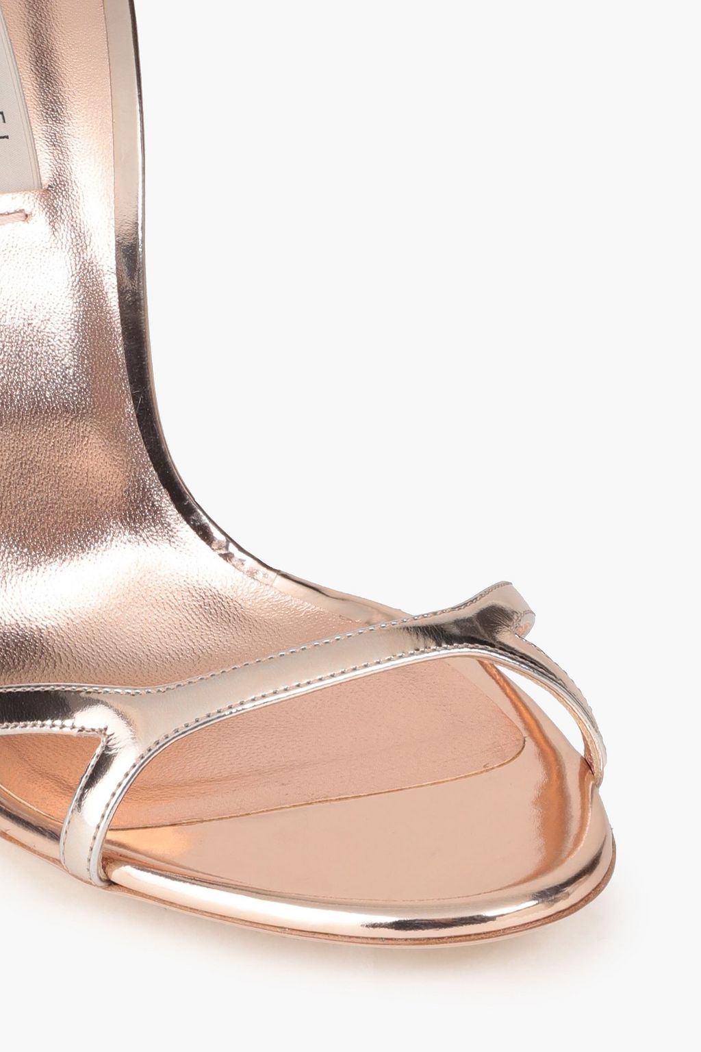 CASADEI Cutout mirrored-leather sandals