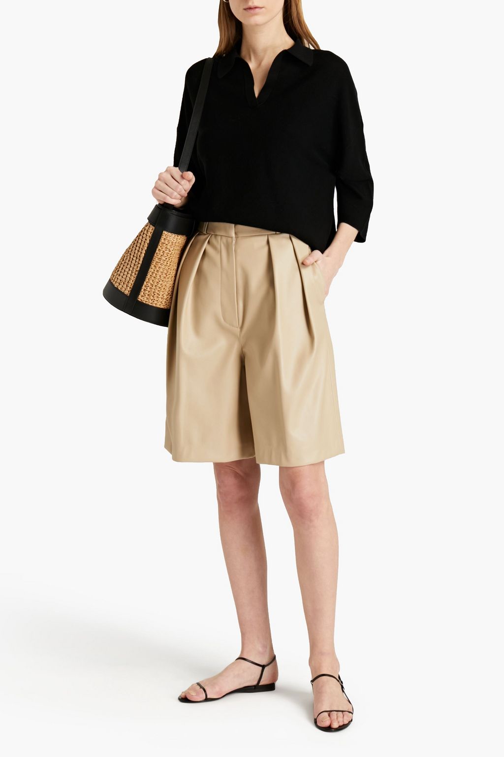 GENTRYPORTOFINO Oversized cotton and cashmere-blend polo shirt