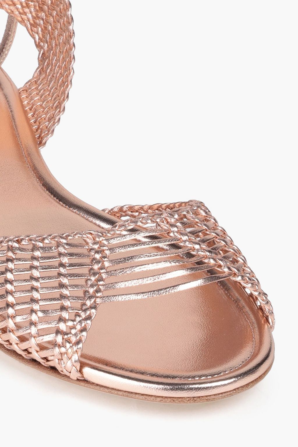 CASADEI Metallic braided leather sandals
