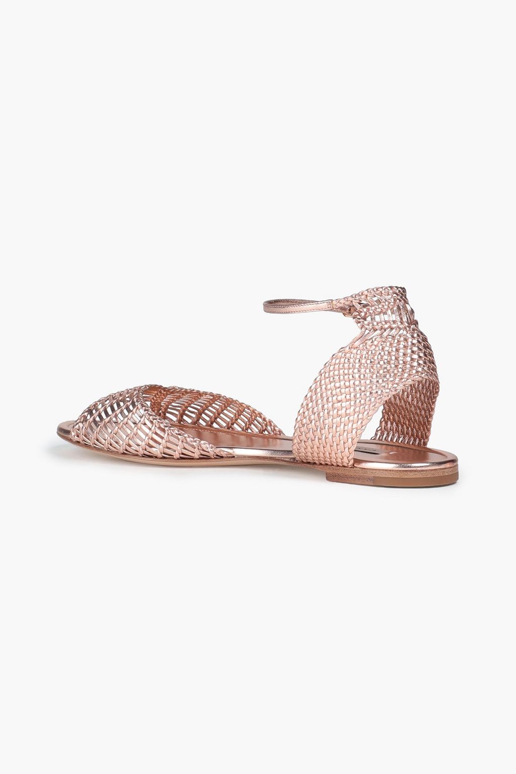 CASADEI Metallic braided leather sandals