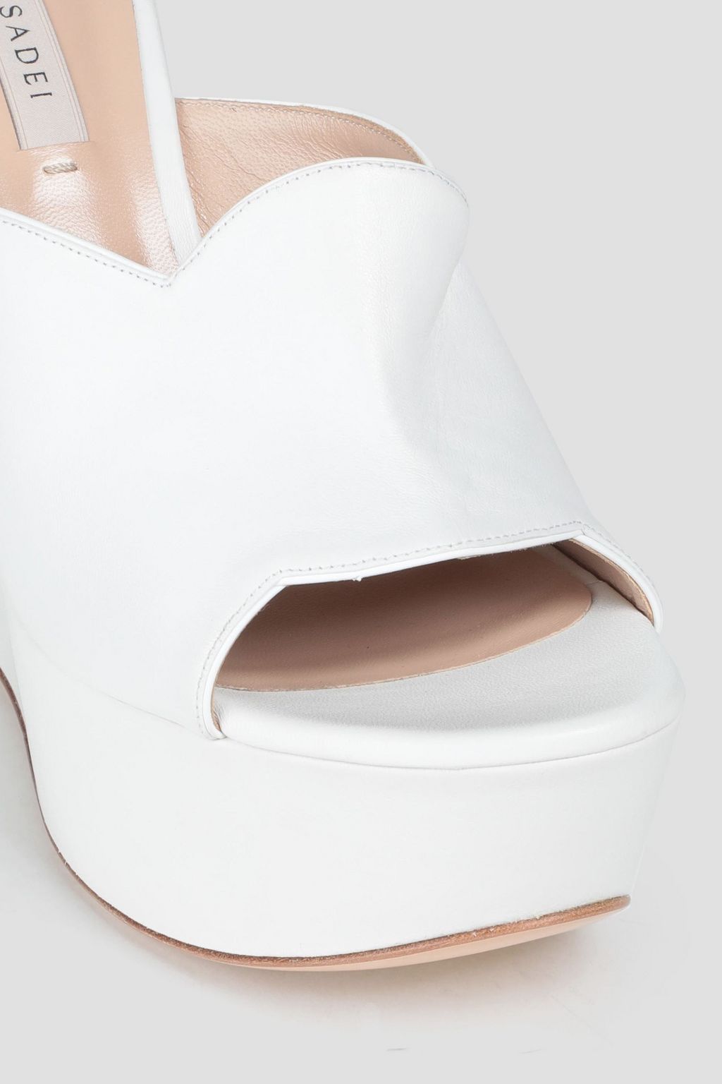 CASADEI Leather wedge mules