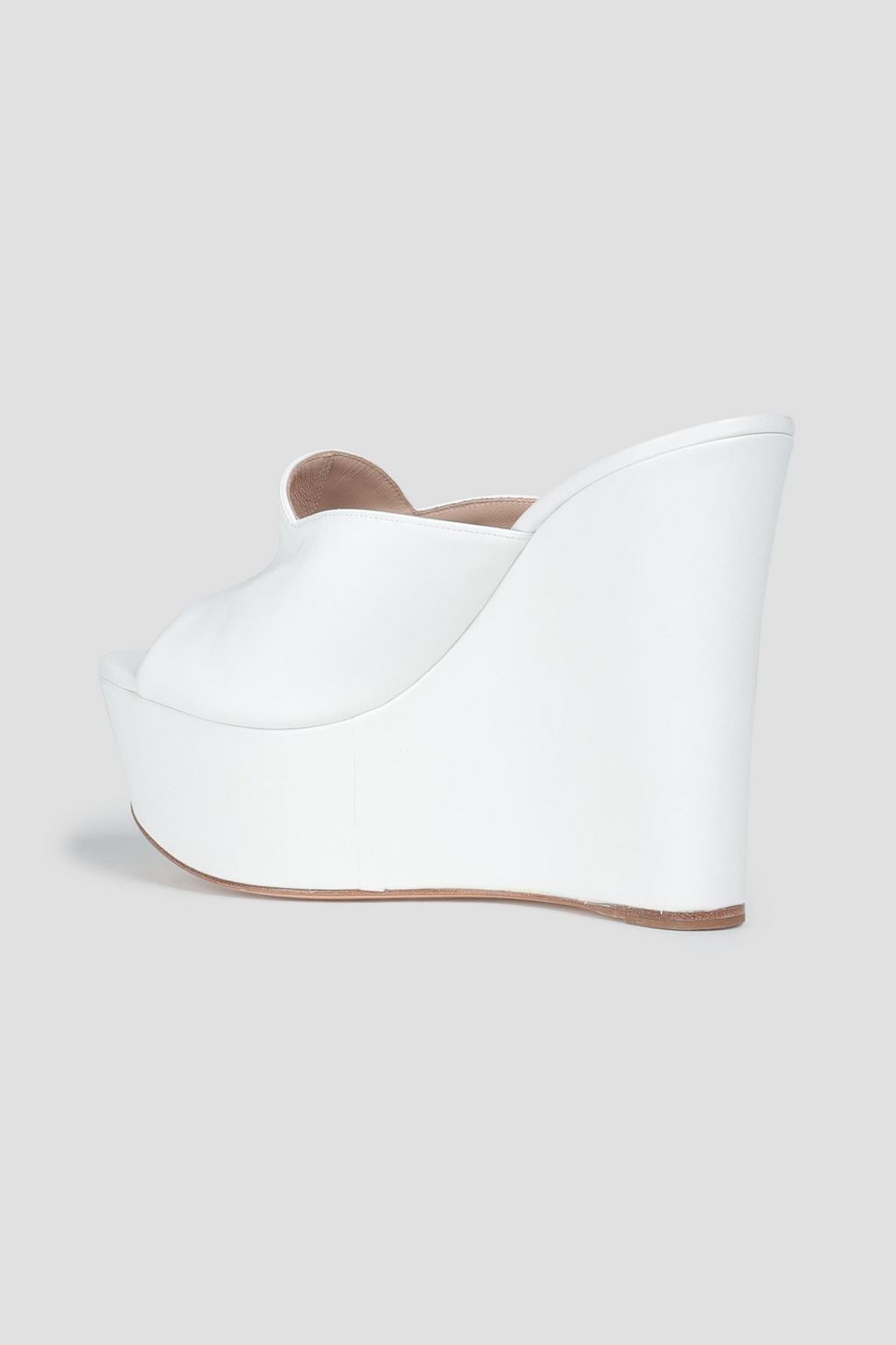 CASADEI Leather wedge mules