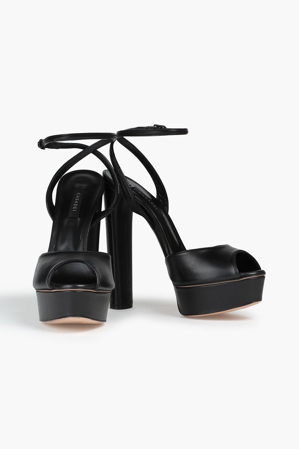 CASADEI Leather platform sandals