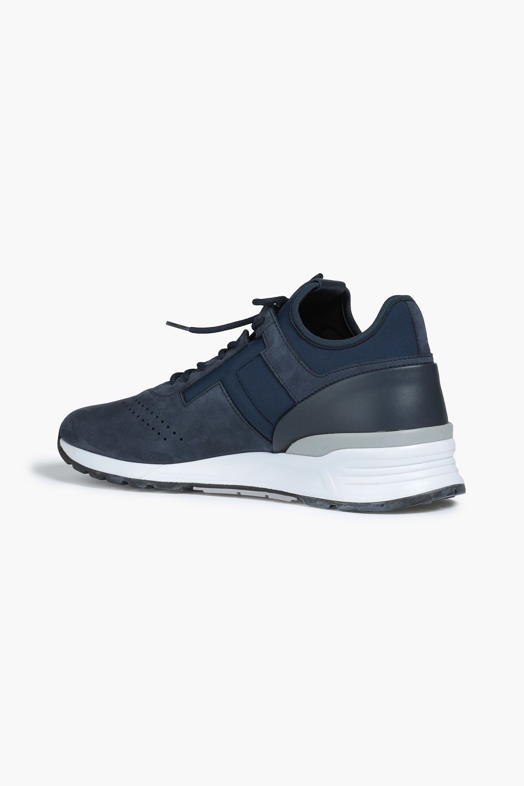 TOD'S Perforated neoprene and suede sneakers