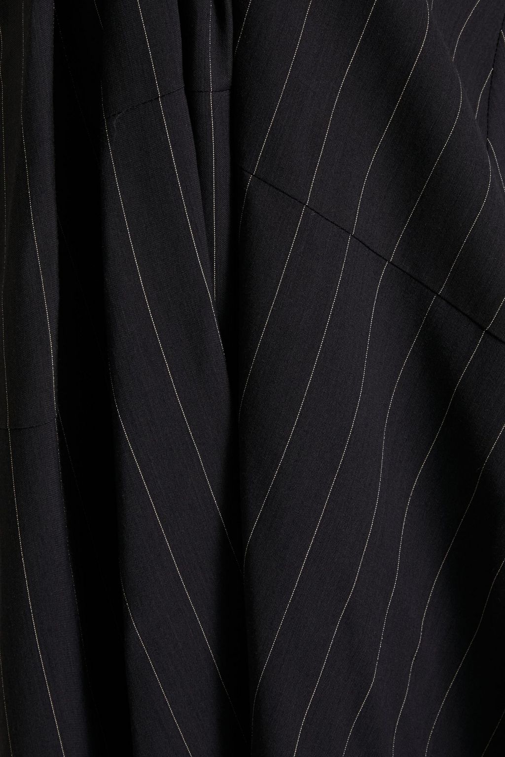 BRUNELLO CUCINELLI Asymmetric embellished striped twill dress