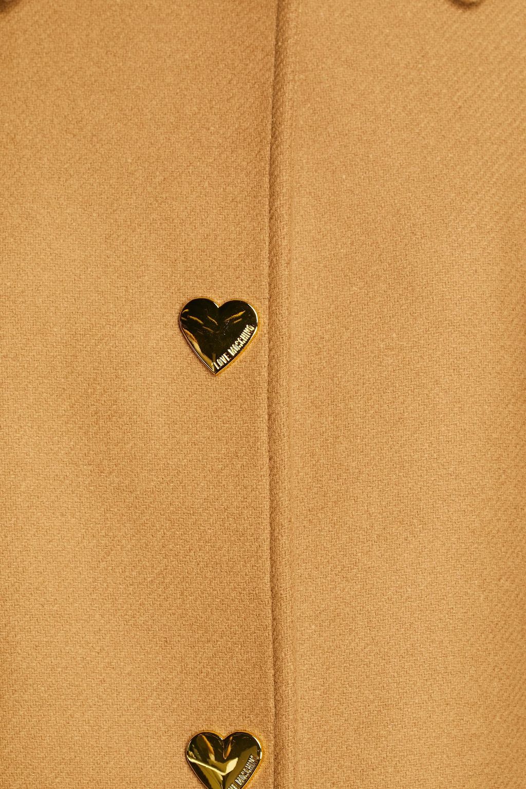 LOVE MOSCHINO Brushed wool-blend felt coat