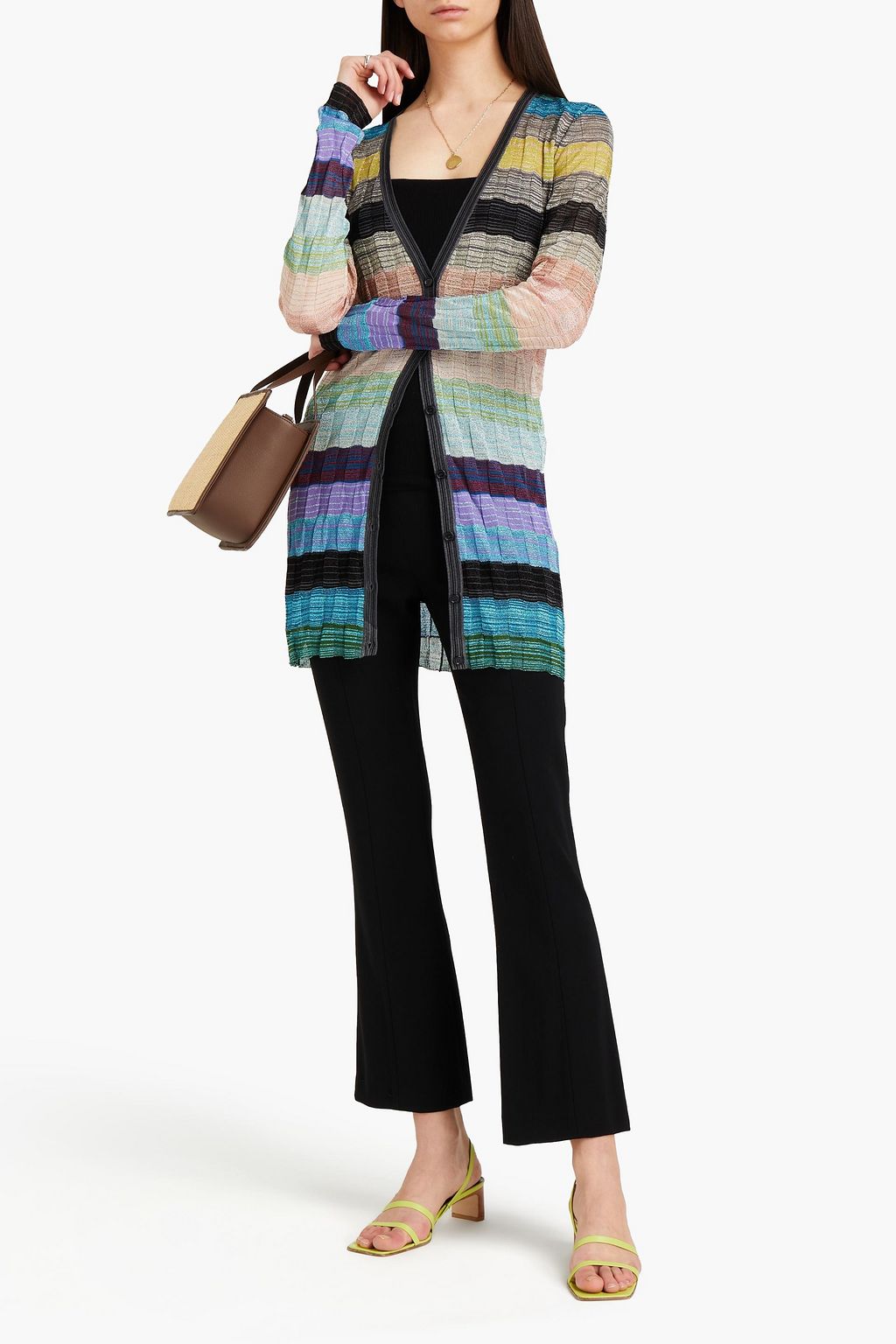 MISSONI Metallic crochet-knit cardigan