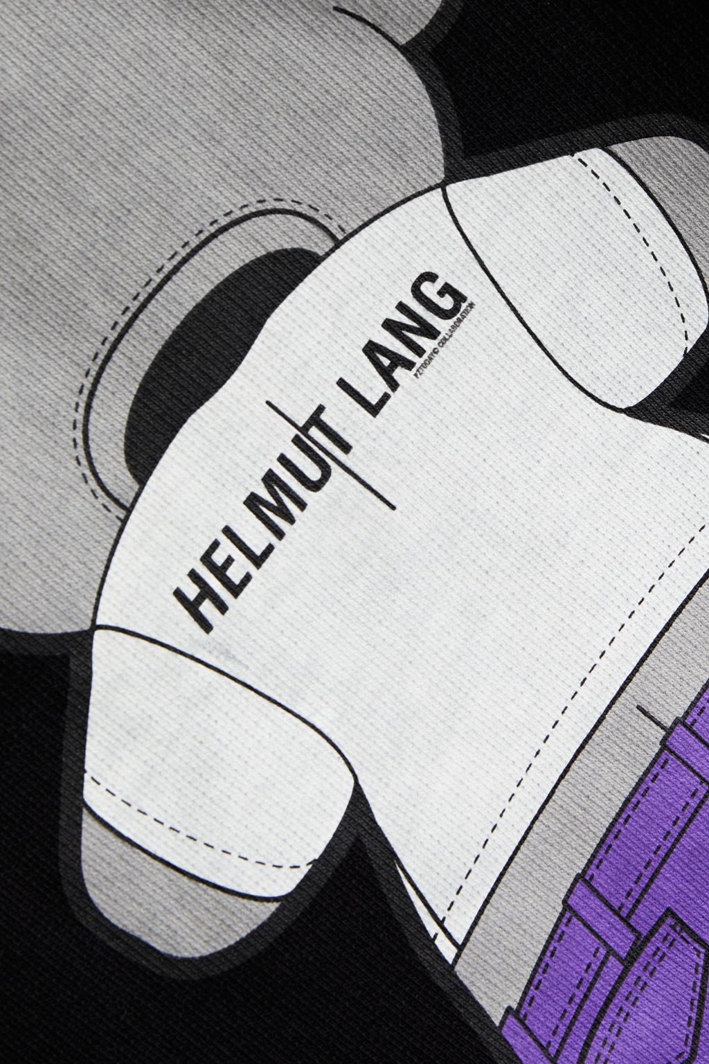 HELMUT LANG Printed cotton-fleece hoodie