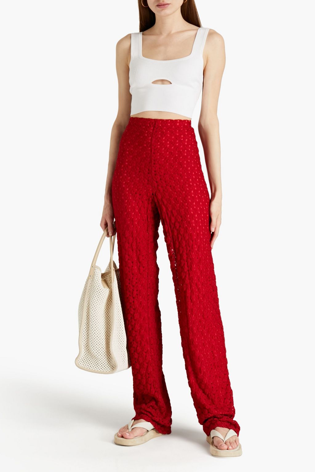MISSONI Crochet-knit straight-leg pants