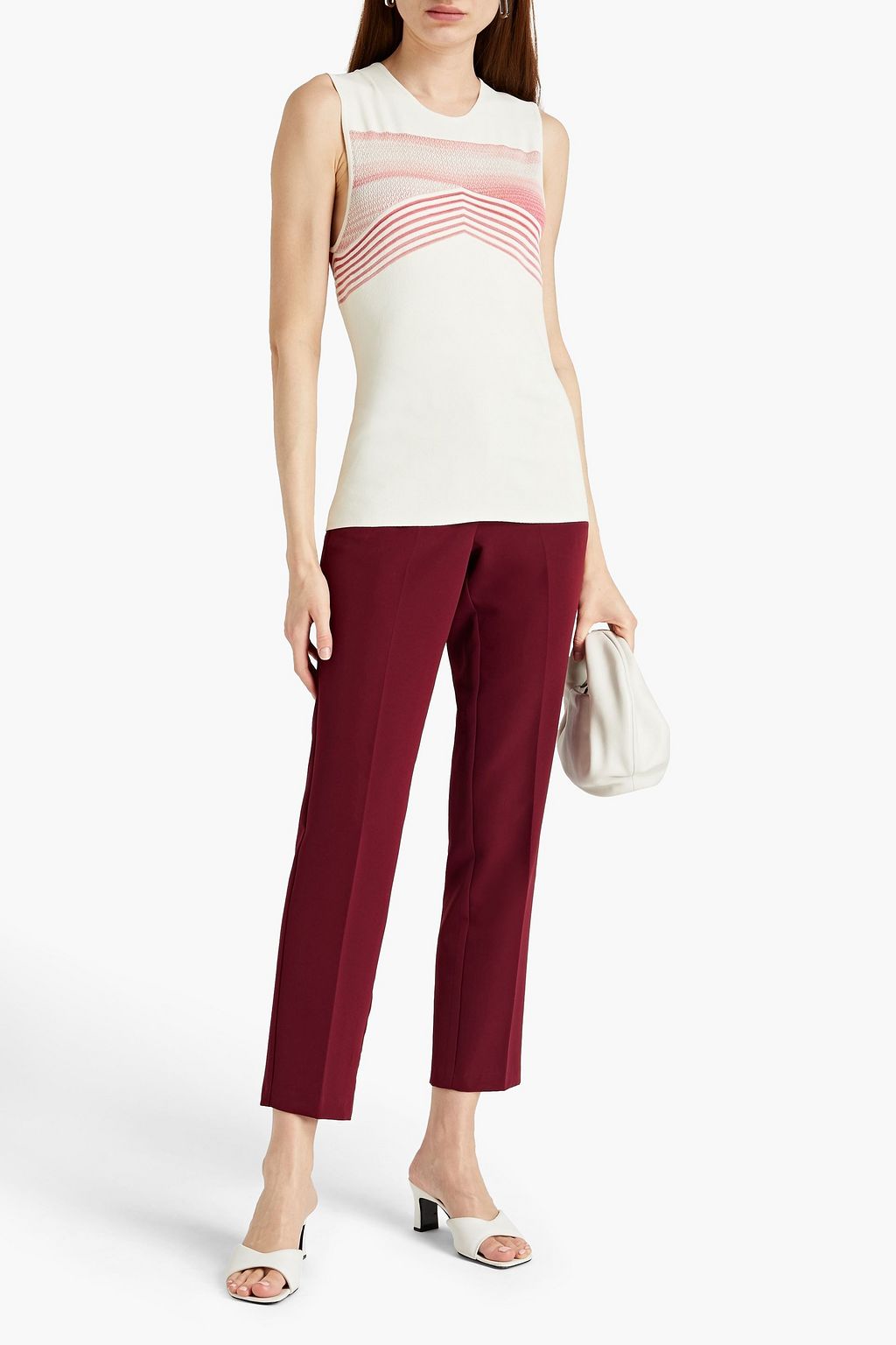 MISSONI Crochet-trimmed stretch-knit top