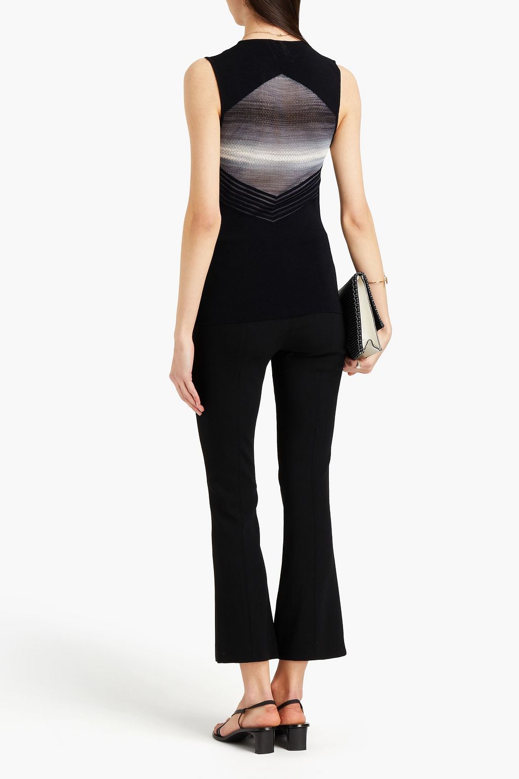 MISSONI Crochet-trimmed stretch-knit top