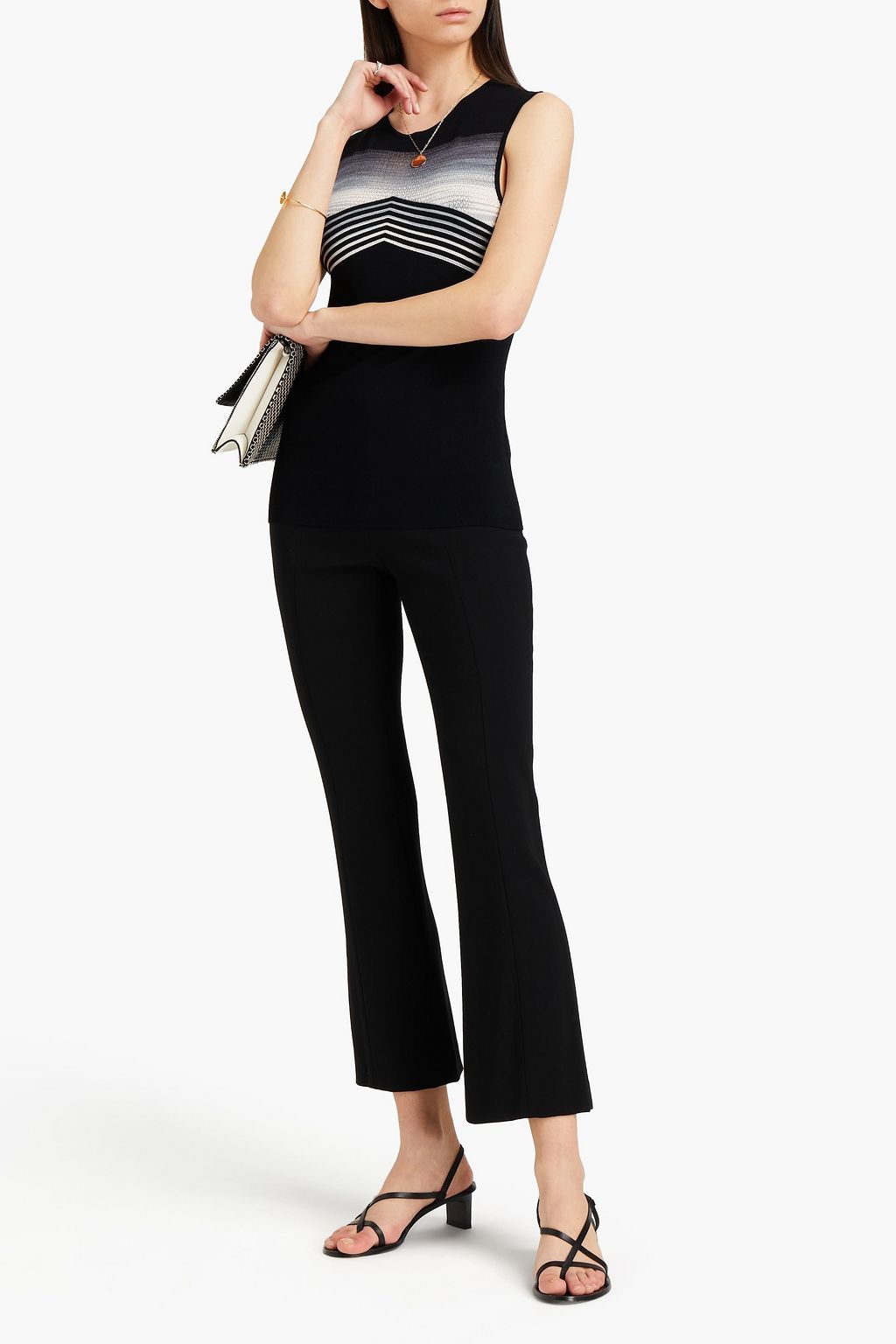 MISSONI Crochet-trimmed stretch-knit top