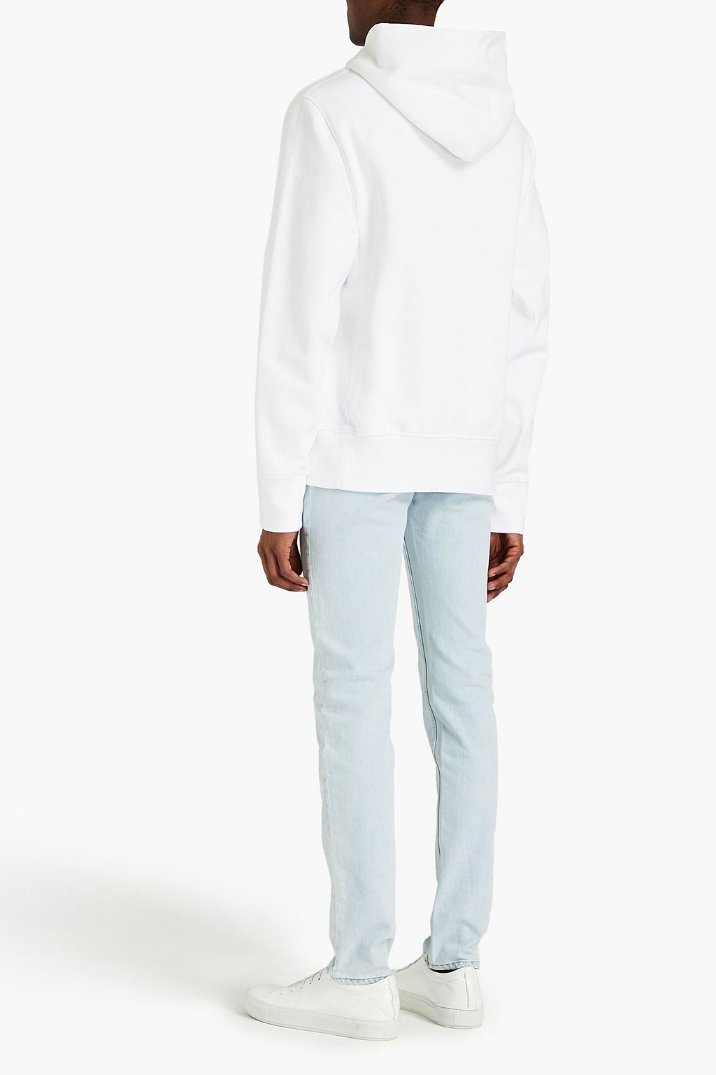 HELMUT LANG Standard printed cotton-fleece hoodie