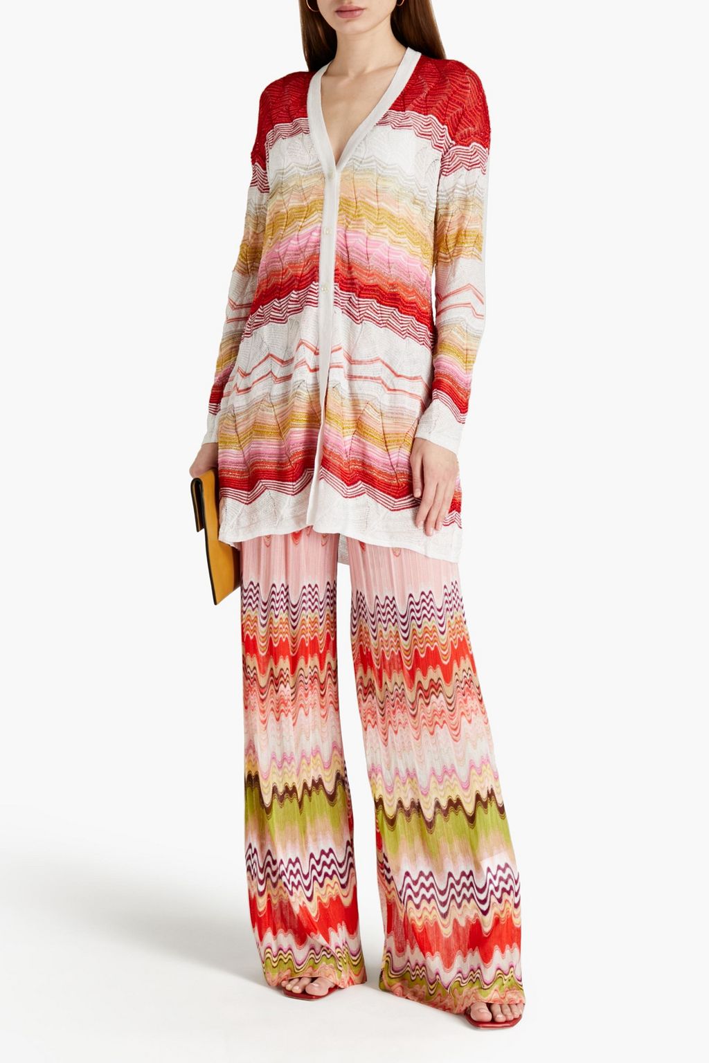MISSONI Metallic crochet-knit cardigan