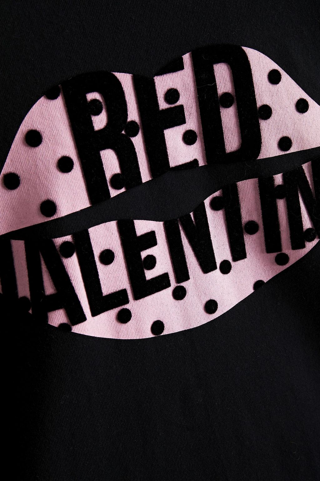 REDVALENTINO Flocked printed cotton-jersey T-shirt
