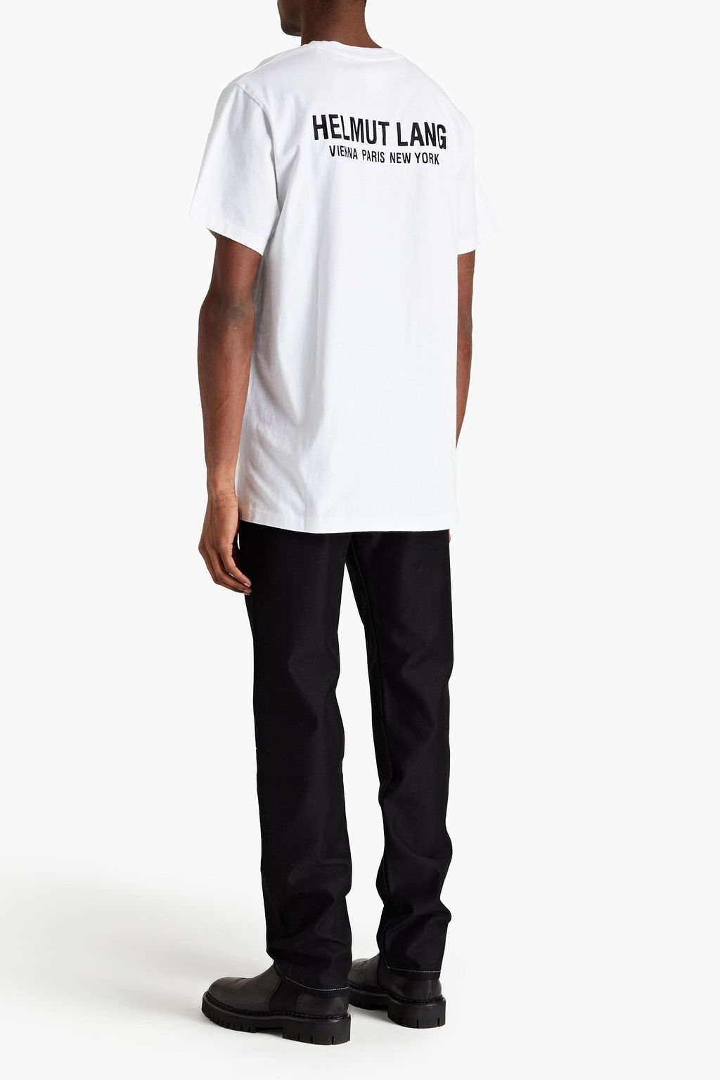 HELMUT LANG Embroidered printed cotton-jersey T-shirt