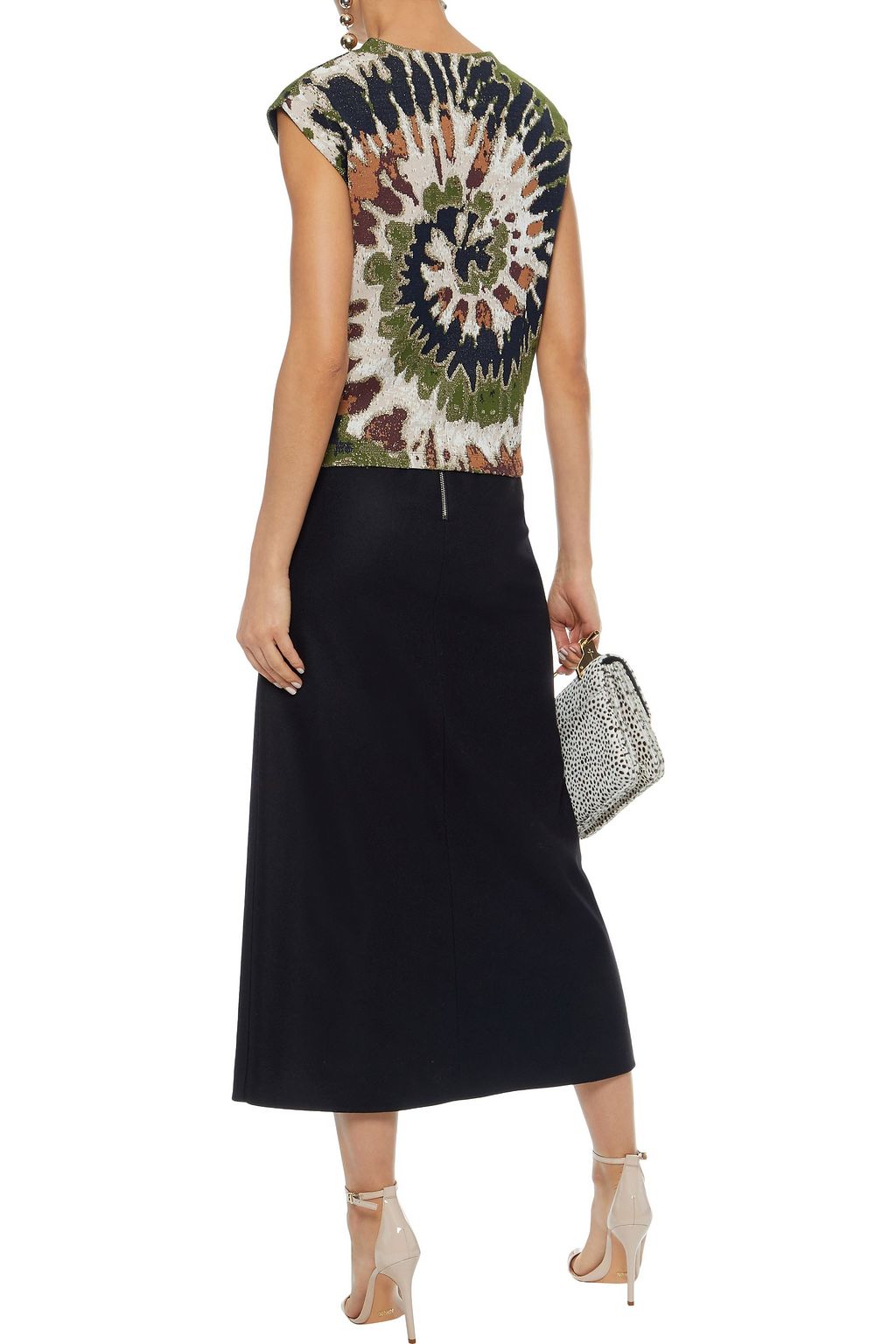 VALENTINO GARAVANI Metallic jacquard-knit top