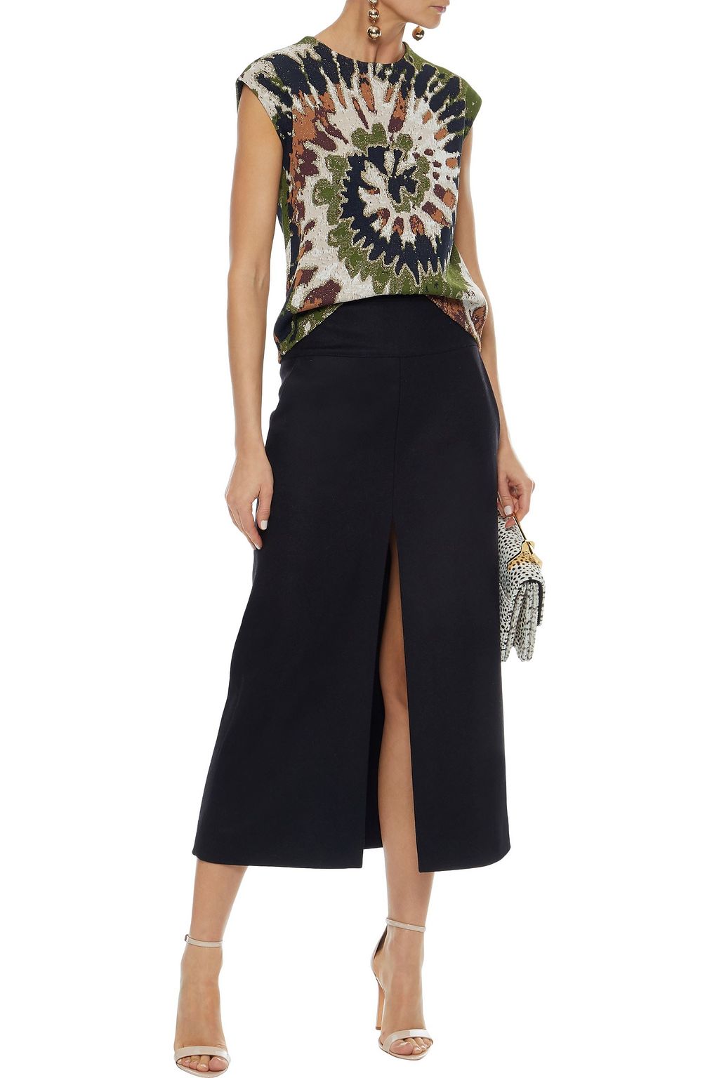 VALENTINO GARAVANI Metallic jacquard-knit top