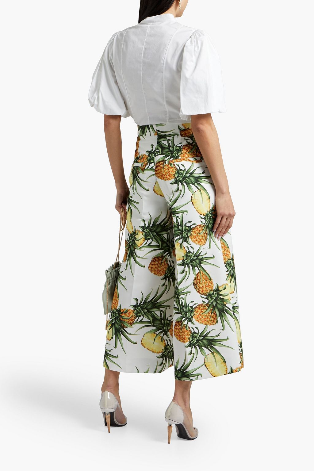 OSCAR DE LA RENTA Printed faille culottes